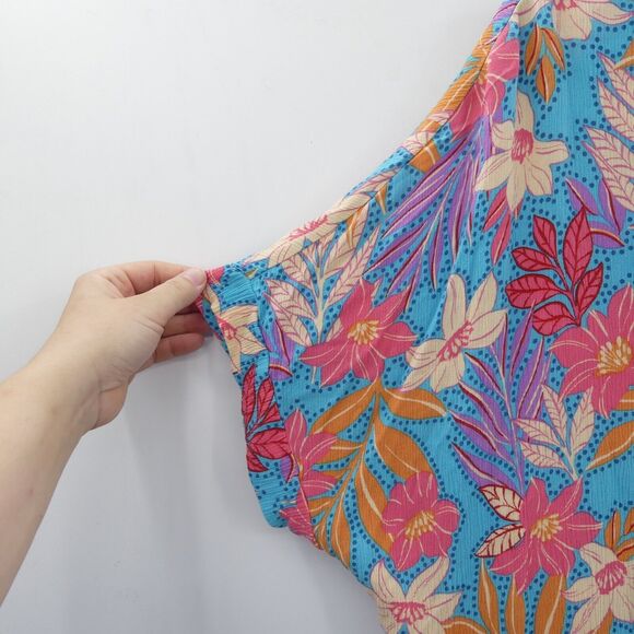 Haptics by Holly Harper Dolman Slv Top Size XL Multicolor Tropical Floral Print - Picture 3 of 4